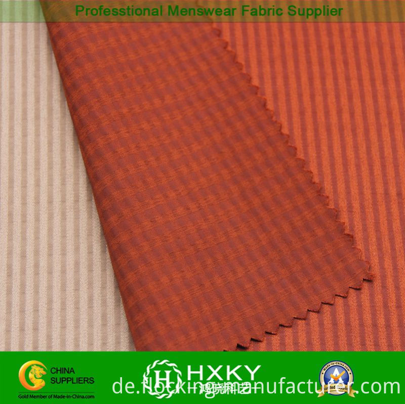 Plaids Dobby with Fake Memory Polyester Fabric for Bomber Jacket
